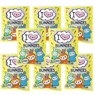 I Heart Bunnies Cute Fuzzy Figures - Lot of 8 Sealed Blind Bags by Topps Без бренда