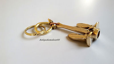 Lot of 6 Brass Anchor Keychains Nautical keychain handcuff keychain Gift Items Без бренда - фотография #2