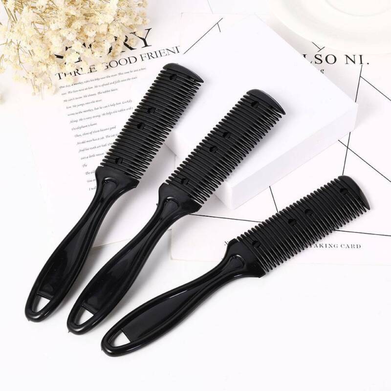 3X Hair Thinning Cutting Trimmer Razor Comb With Blades Hair Cutter Comb Top Unbranded Does not apply - фотография #12