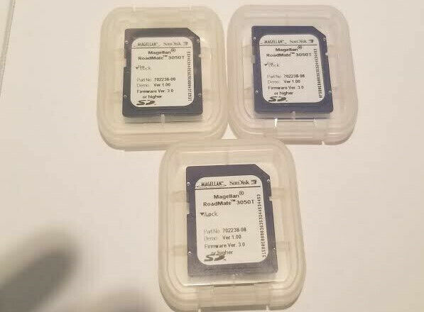 3 Pack - 256 MB SD Secure Digital Memory Card -Sandisk + Cases -For Cameras, Etc SanDisk / Magellan
