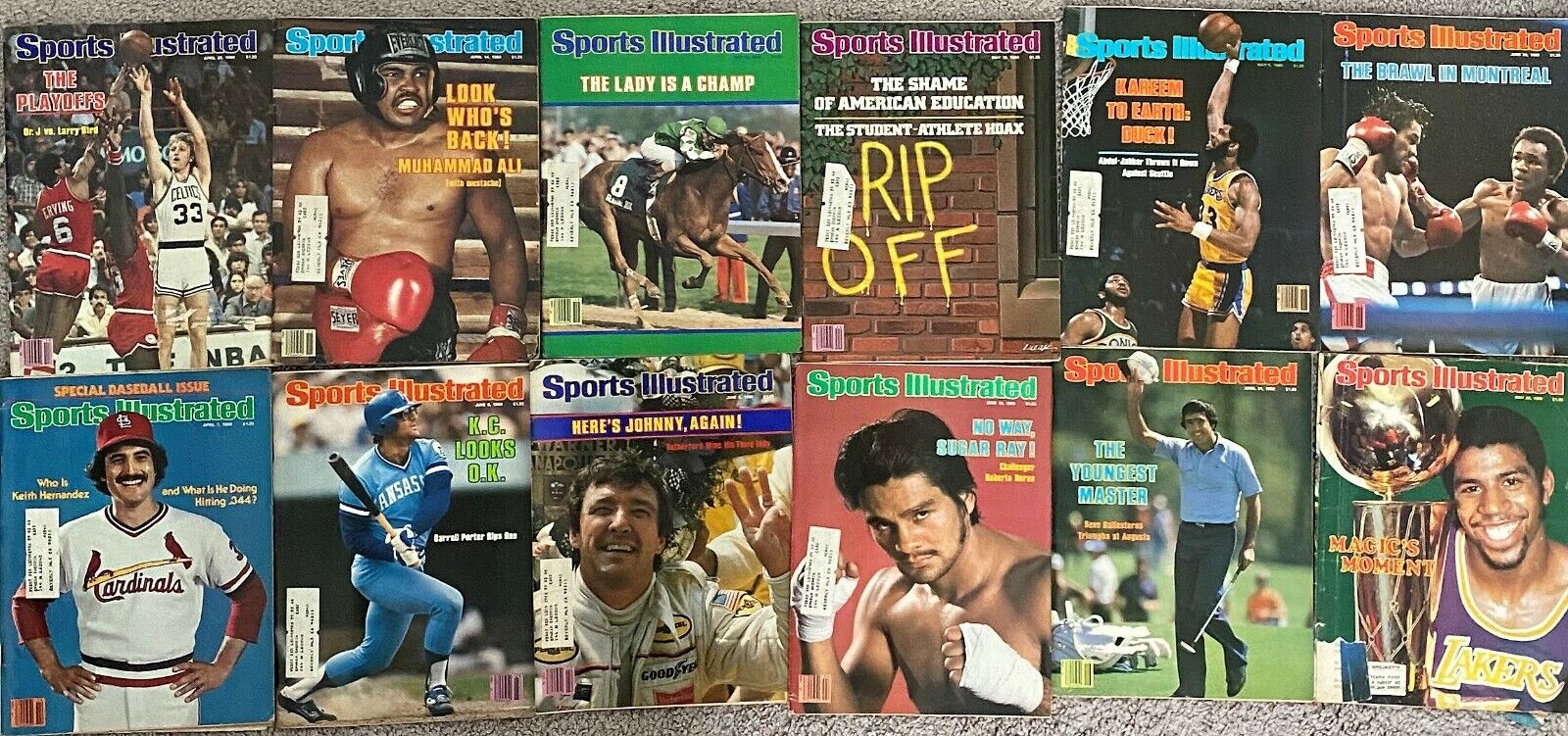 Sports Illustrated April - June 1980 LOT 12 Vintage Issues (sold as LOT or solo) Без бренда