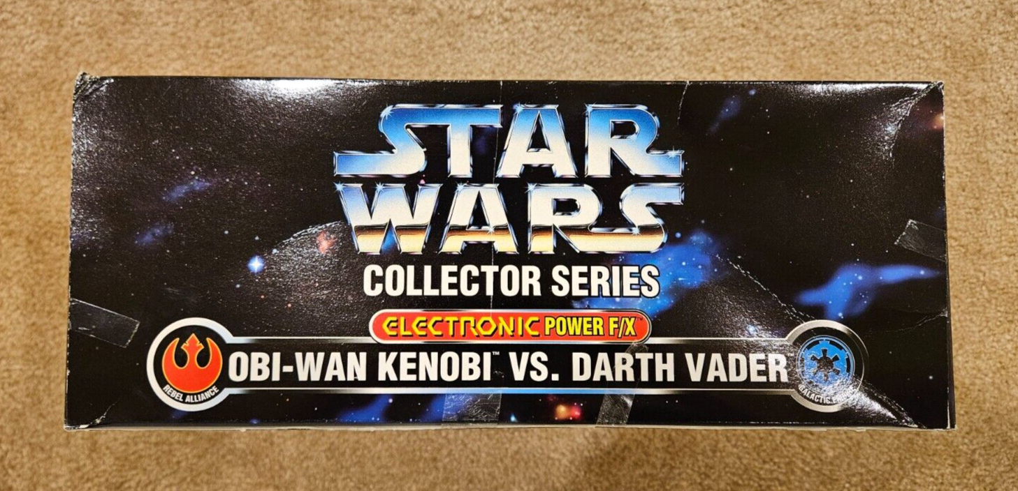 Star Wars Collector Series Electronic Obi Wan Kenobi vs Darth Vader 12 inch MIB Kenner - фотография #6