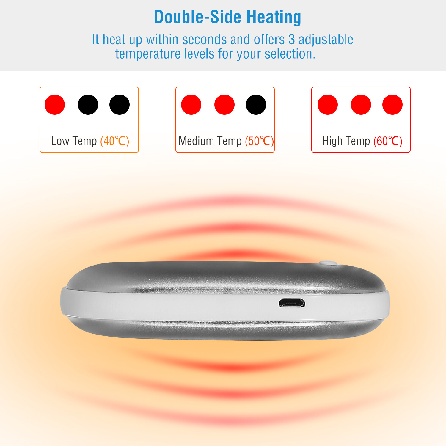 2 Pack Rechargeable Hand Warmers USB Power Bank Electric Pocket Heater Warmer iMounTEK Does Not Apply - фотография #7