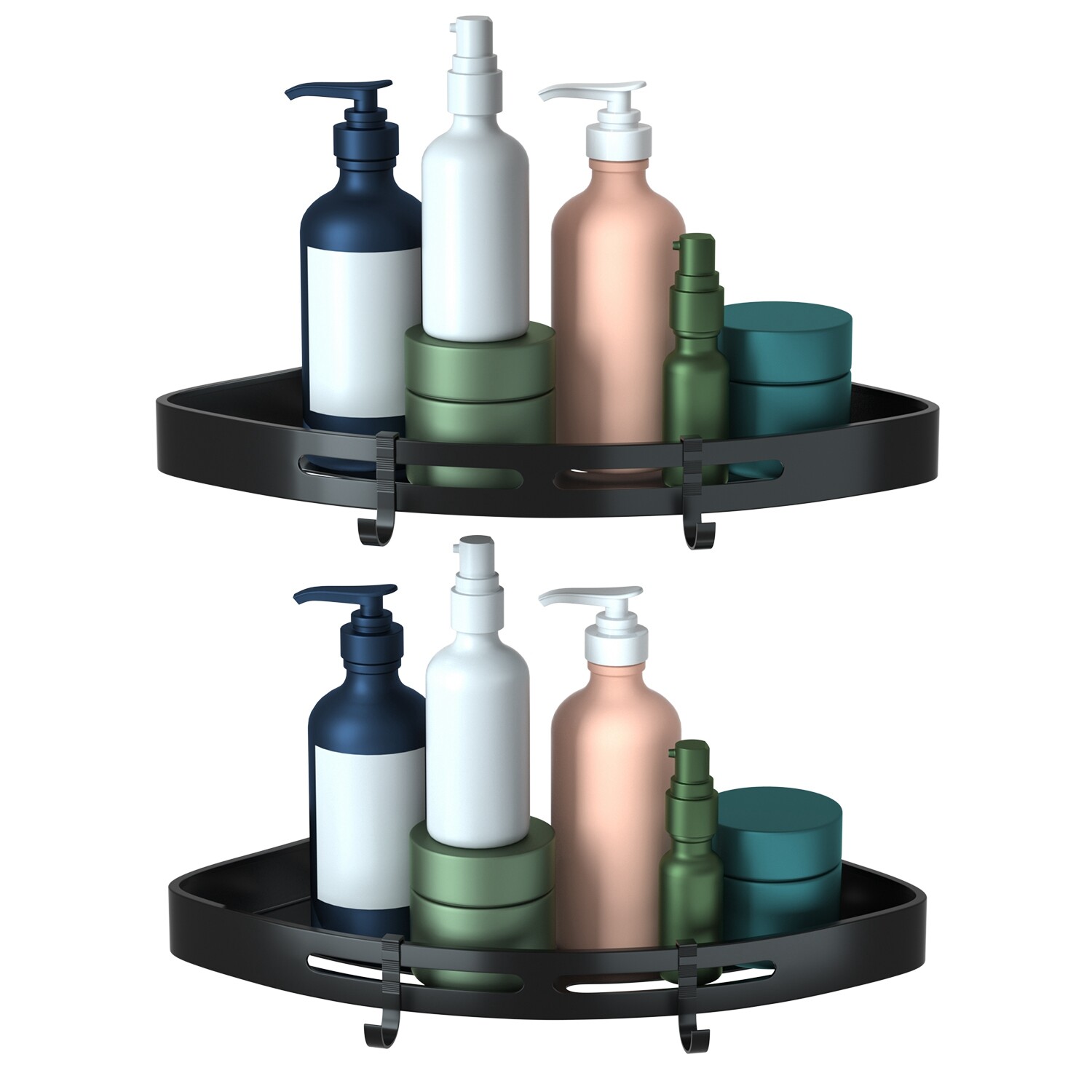 2Pcs Corner Shower Caddy Shelf No Drilling Organizer For Bathroom Toilet Kitchen NewHome Does not apply - фотография #9