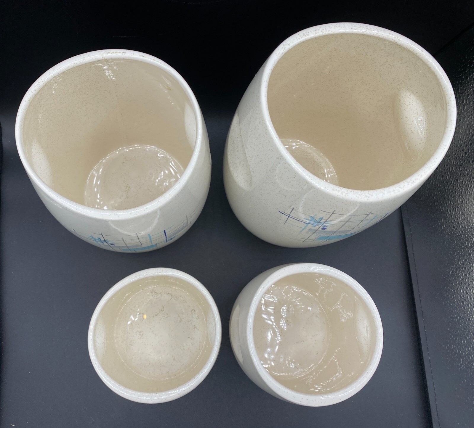SET of 4 Franciscan Oasis Canisters w Lids - 1955-58 - Eclipse - Starburst Duet Franciscan Franciscan Starburst - фотография #5