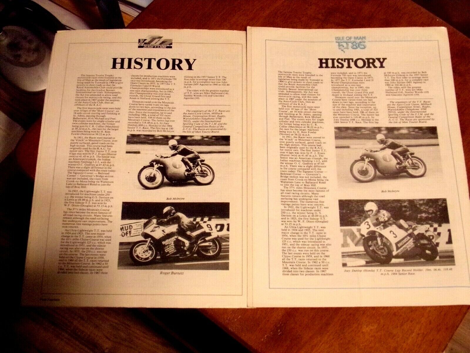 Vintage Isle of Man 1986/87 Race/program-FULL COLOR EPIC Motorcycle Racing Без бренда - фотография #2