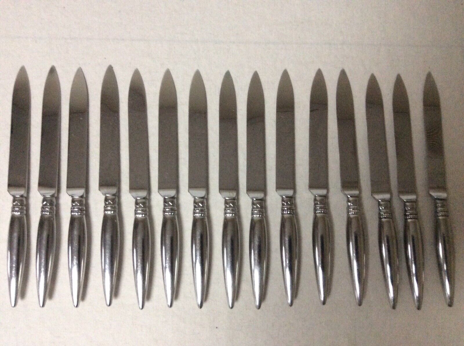 Sasaki Stainless Flatware Harlequin Dinner Knives Sasaki
