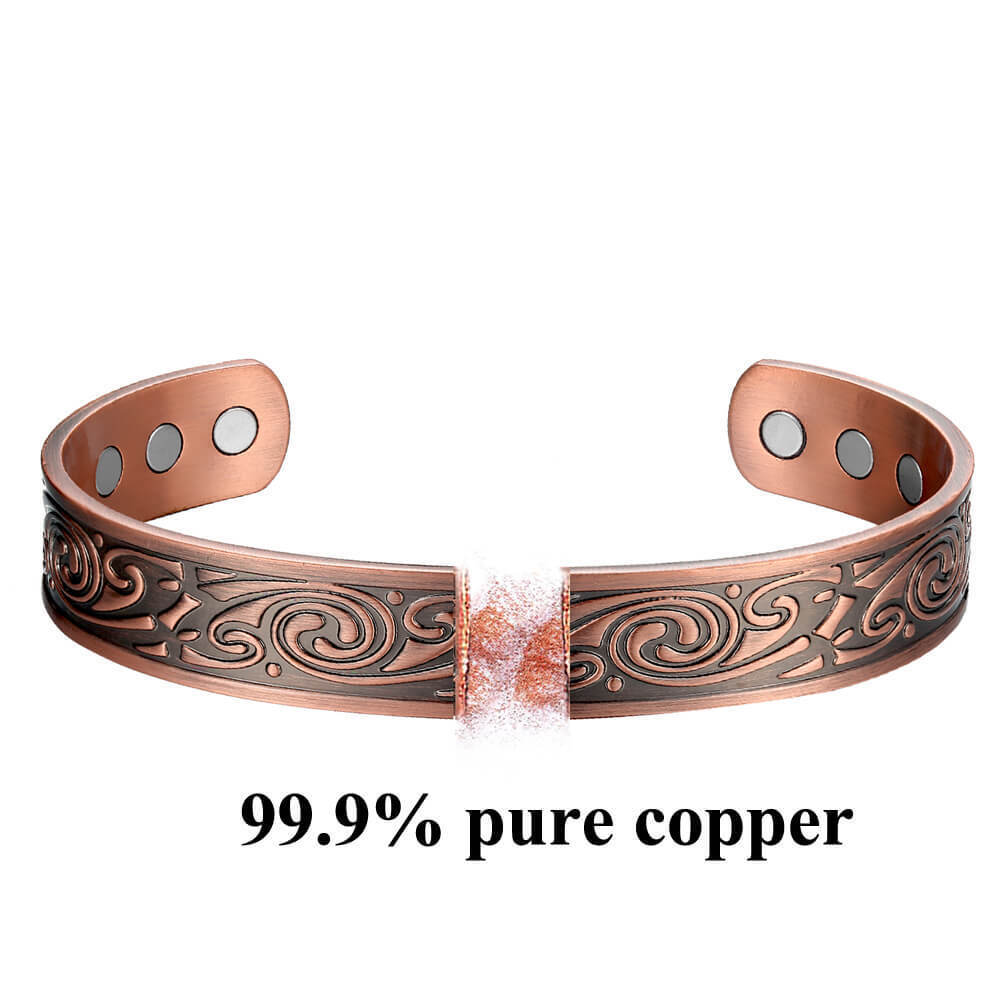 Solid Copper Magnetic Bracelet Men Women Balance Energy Power Joy Christmas Gift Unbranded - фотография #7