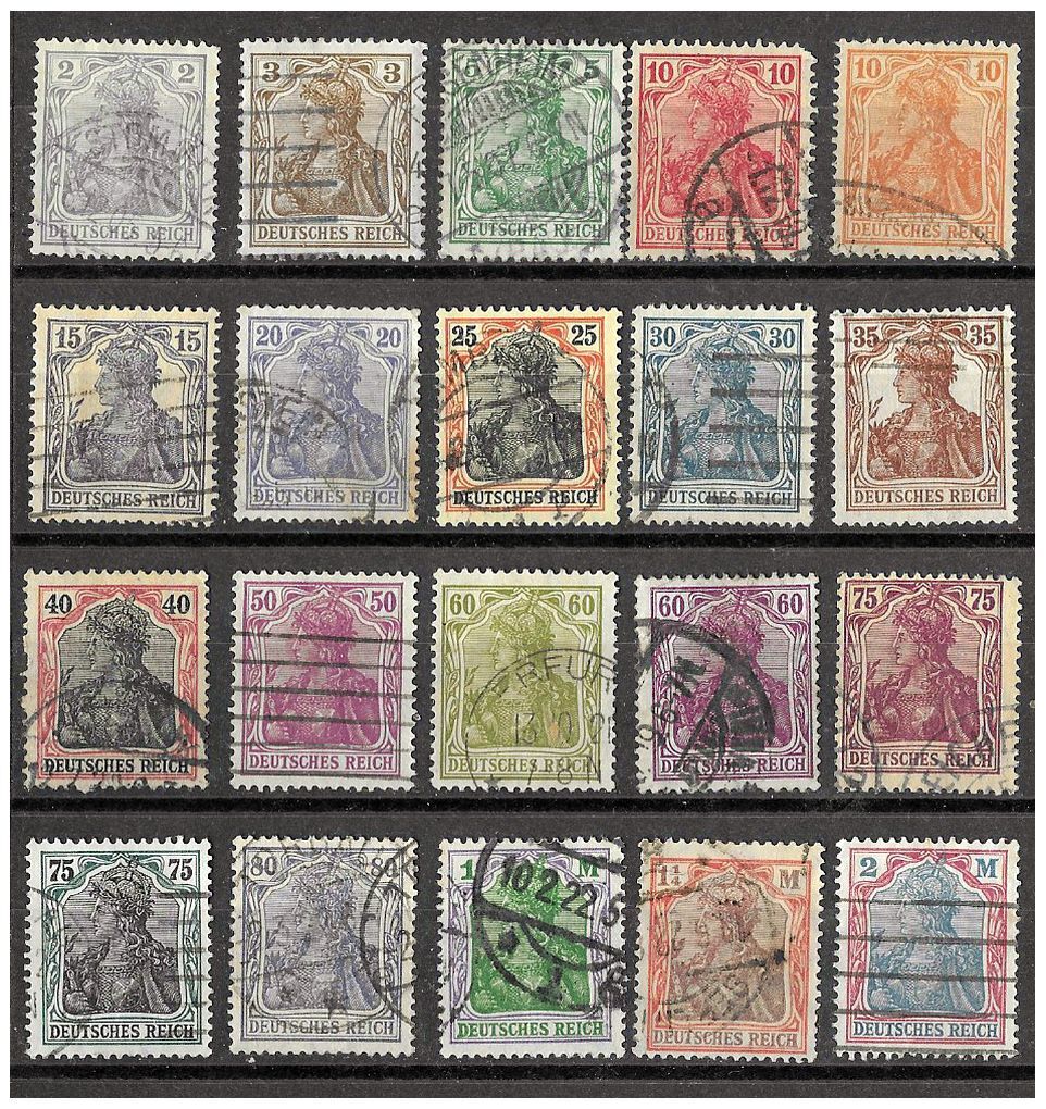 LOT(S) OF 10 DIFF BEAUTIFUL HISTORIC COLORFUL ORNATE GERMANIA STAMPS @ 99c! WOW! Без бренда