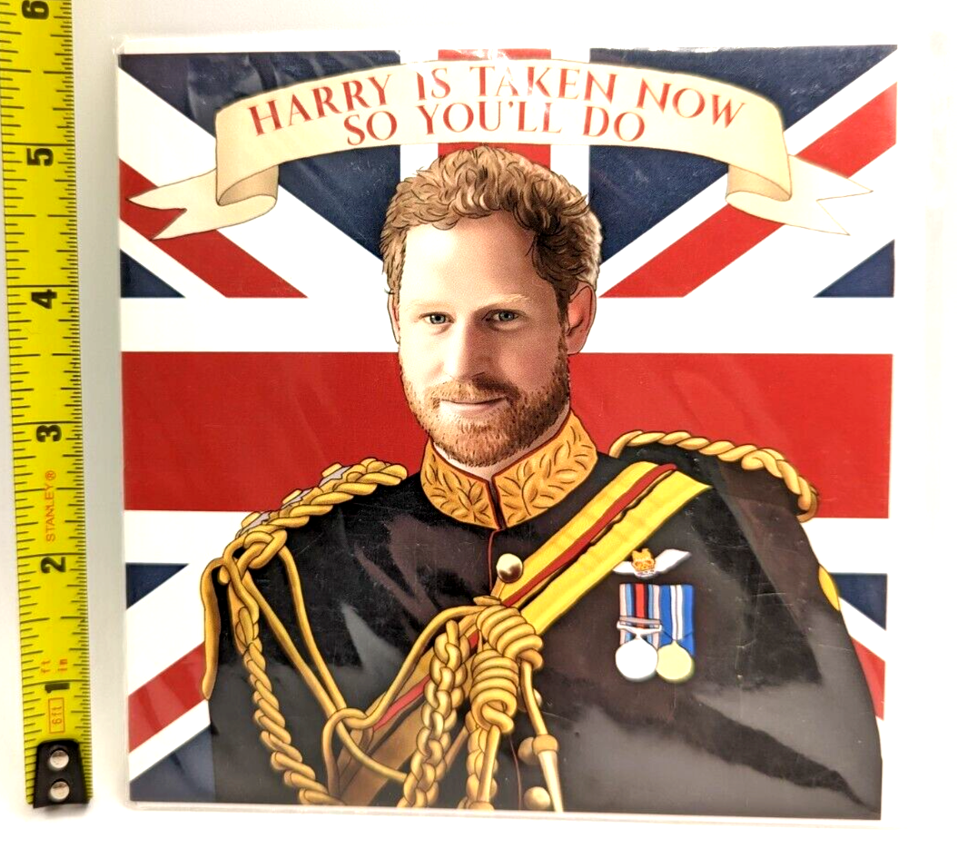 Prince Harry Blank Card Royal Family WACTT  UK "Harry Is Taken Now" RARE Sealed Без бренда - фотография #2