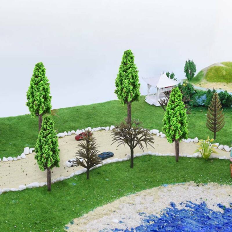 50pc Model Trees Train Railroad Diorama Wargame Park Scenery HO scale 55mm Mini Unbranded Does Not Apply - фотография #6