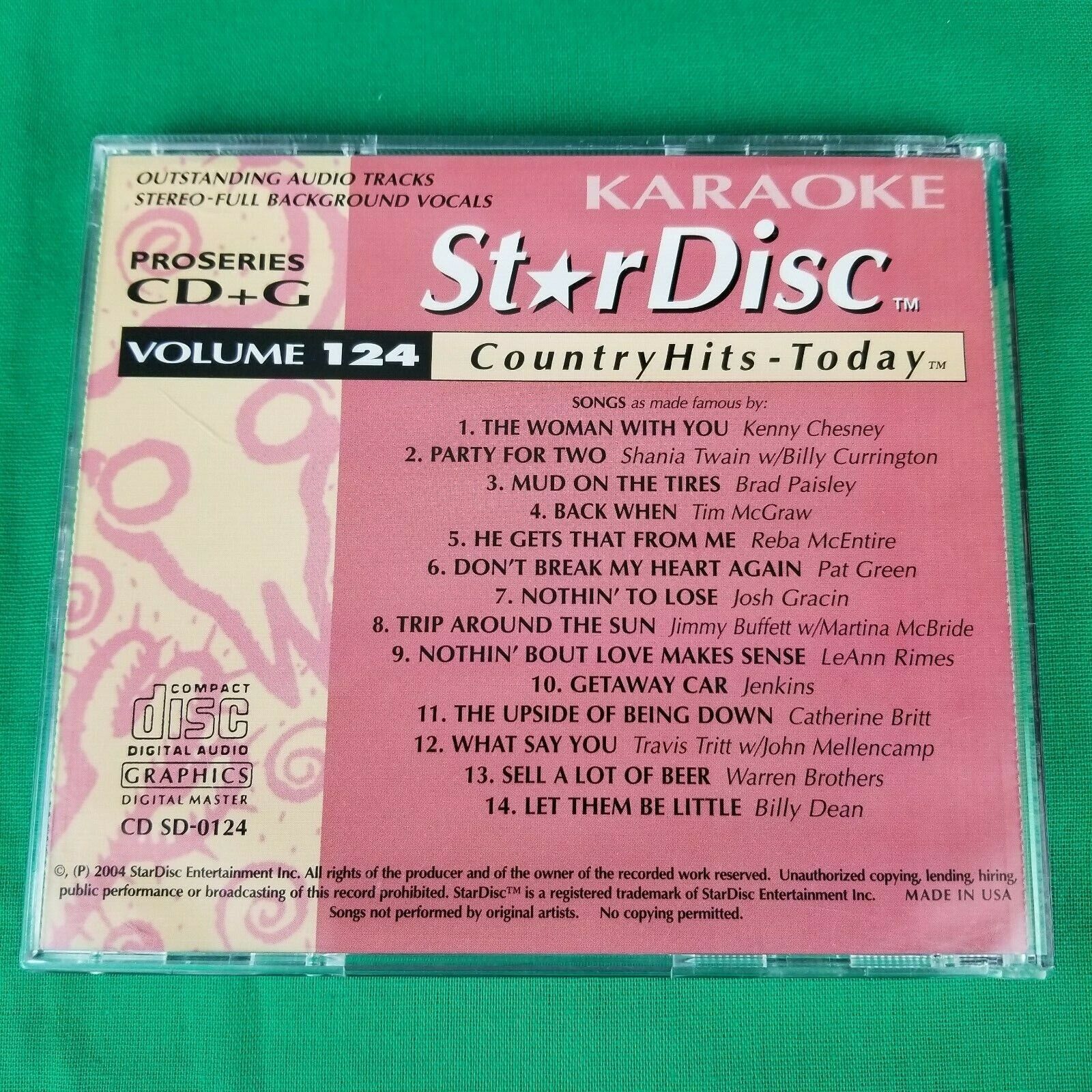 Pre-Owned Lot of 2 StarDisc Karaoke Country Classics CD+G Volume 120 & 124 Star Disc - фотография #4