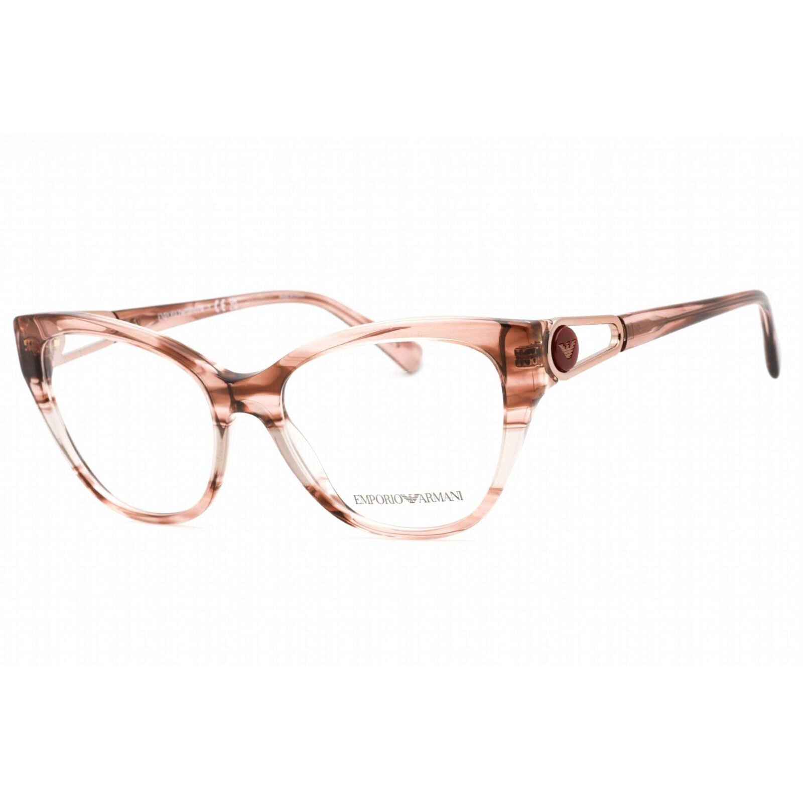 Emporio Armani Women's Eyeglasses Shiny Striped Pink Full Rim Frame 0EA3212 5021 Emporio Armani 0EA3212 5021