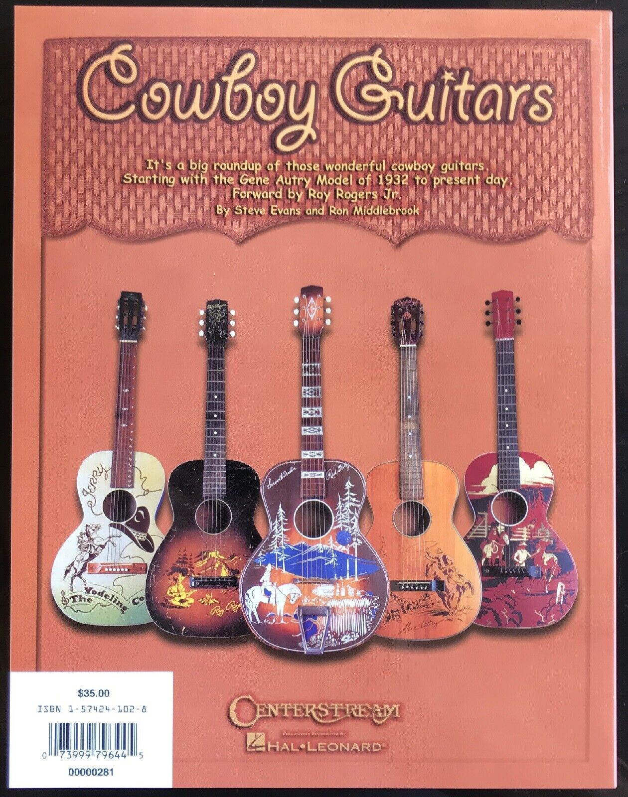 Cowboy Guitars Book by Steve Evans & Ron Middlebrook Vintage Antique Guide 2002 Без бренда