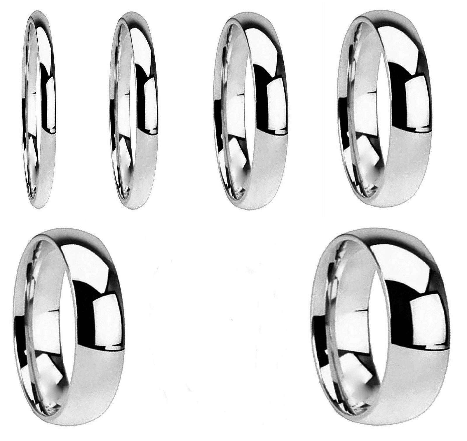  Men Women Plain Wedding Band Ring  316L Stainless Steel  Unbranded