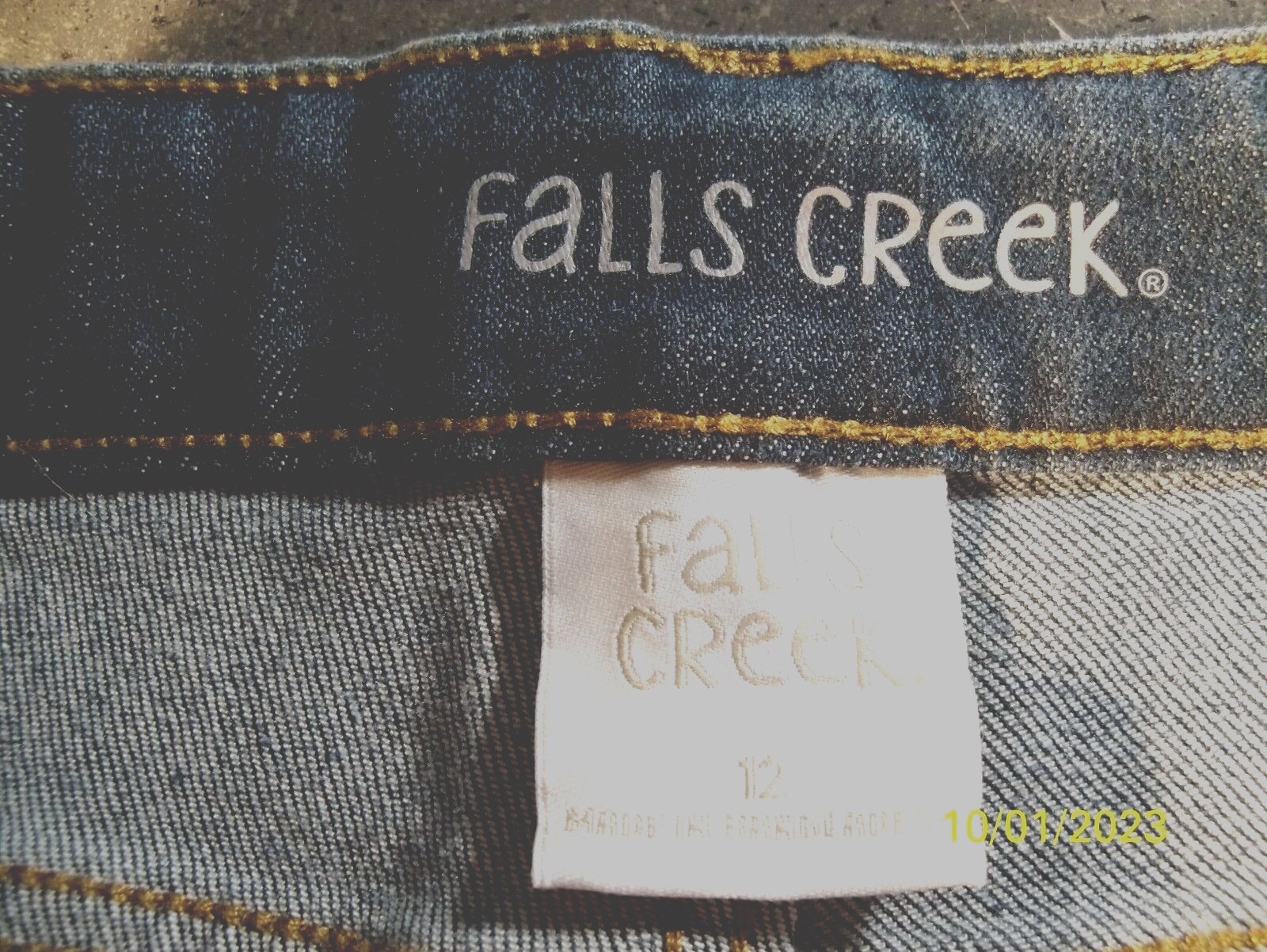 Falls Creek Straight Leg size 12 Boys Blue Denim Jeans Falls Creek - фотография #2