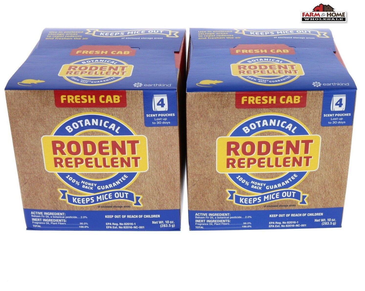 (2) Fresh Cab Botanical Rodent Repellent Pouches Mouse Mice ~ New Fresh Cab - фотография #2