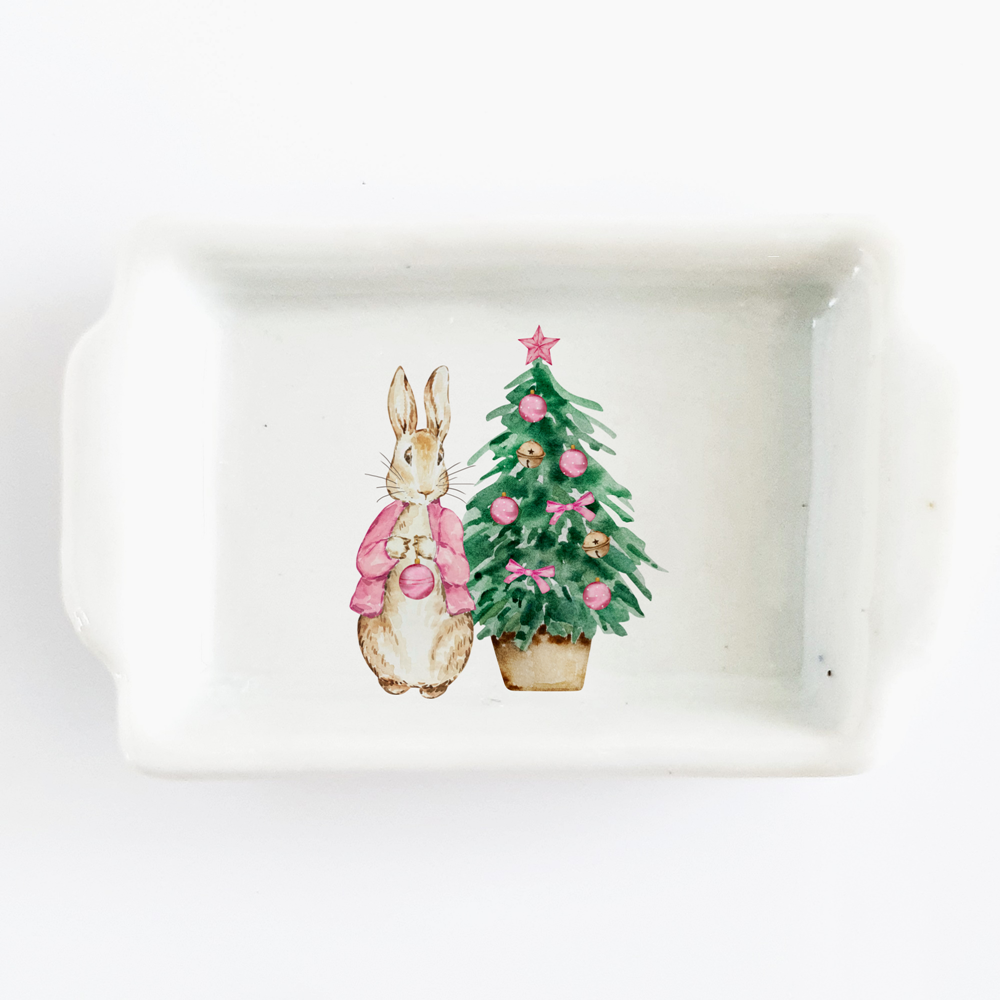 Miniatures Handmade Ceramic Tray Peter Rabbit Bunny Easter Dollhouse Decor Set 3 ThaiMiniatureStore Does not apply - фотография #7