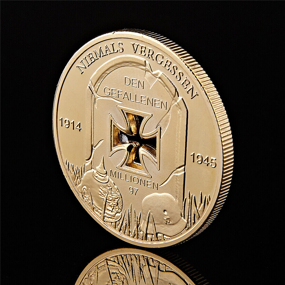 5PCS World War I Germany Cross Gold Ich Hatt Einen Kameraden Commemorative Coin Без бренда - фотография #6