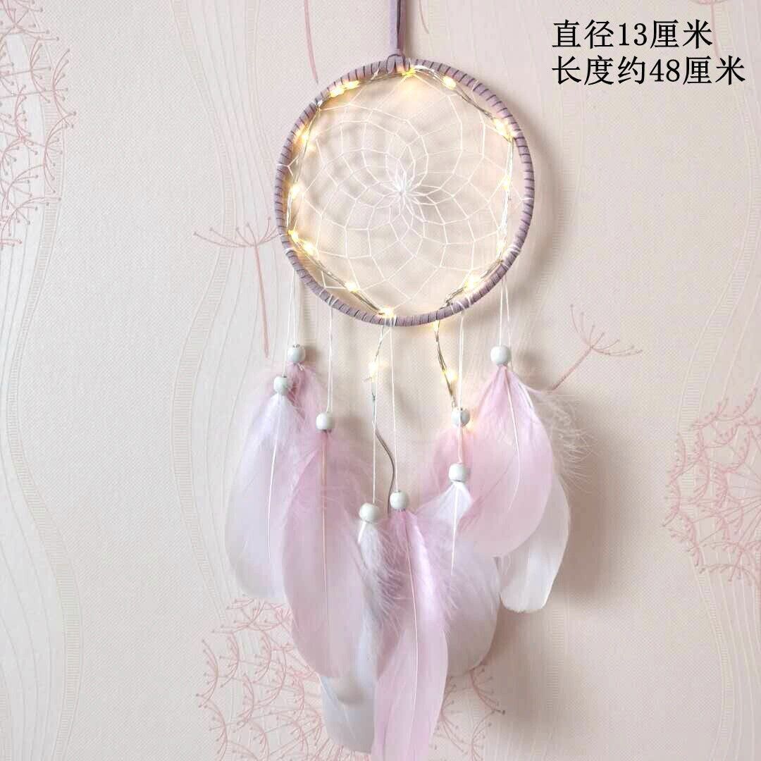 4pcs LED Light Dream Catcher Feathers Car Bedroom Home Hanging Decor Ornaments Unbound Does Not Apply - фотография #10