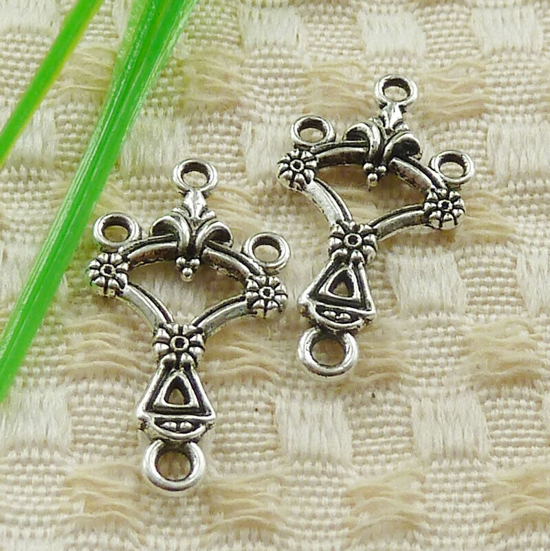 Free Ship 252 Pcs Tibetan Silver Earring Connectors 27X14MM S4561 LCWR Does Not Apply