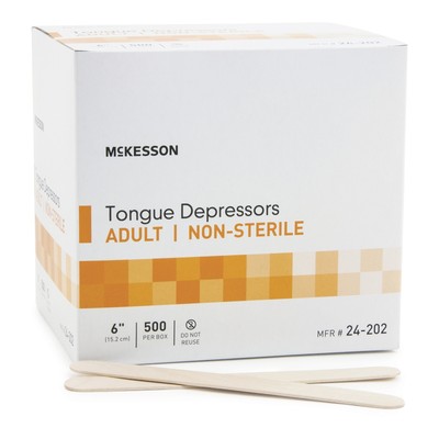 1000 Wood Tongue Depressors 6” Wooden Jumbo Popsicle Craft Tattoo Waxing Sticks McKesson 24-202 - фотография #5