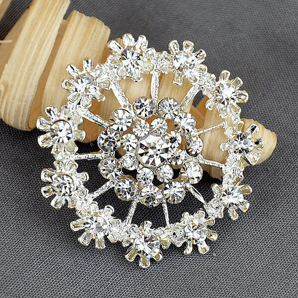 50 Assorted Rhinestone Button Brooch Embellishment Pearl Crystal Wedding Brooch  Your Perfect Gifts - фотография #8