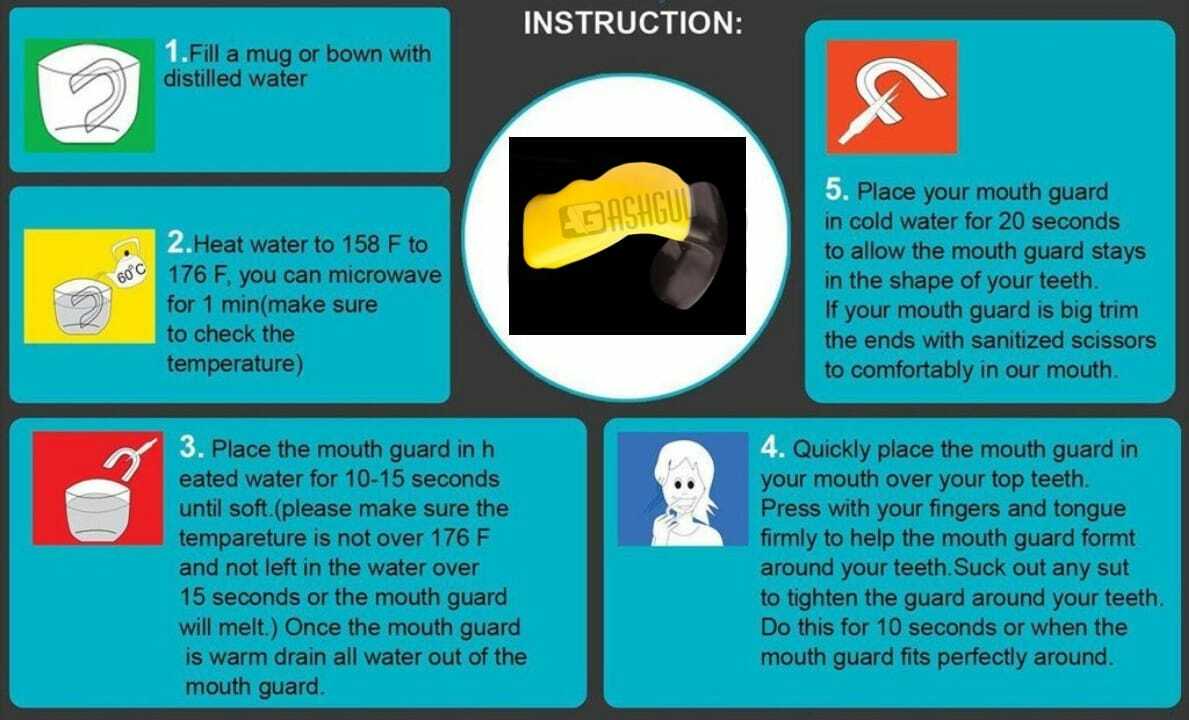  Mouth Guard Gum Shield Teeth Protector Boil Bit Football, Boxing, MMA, Rugby  ASHGUL Does Not Apply - фотография #4