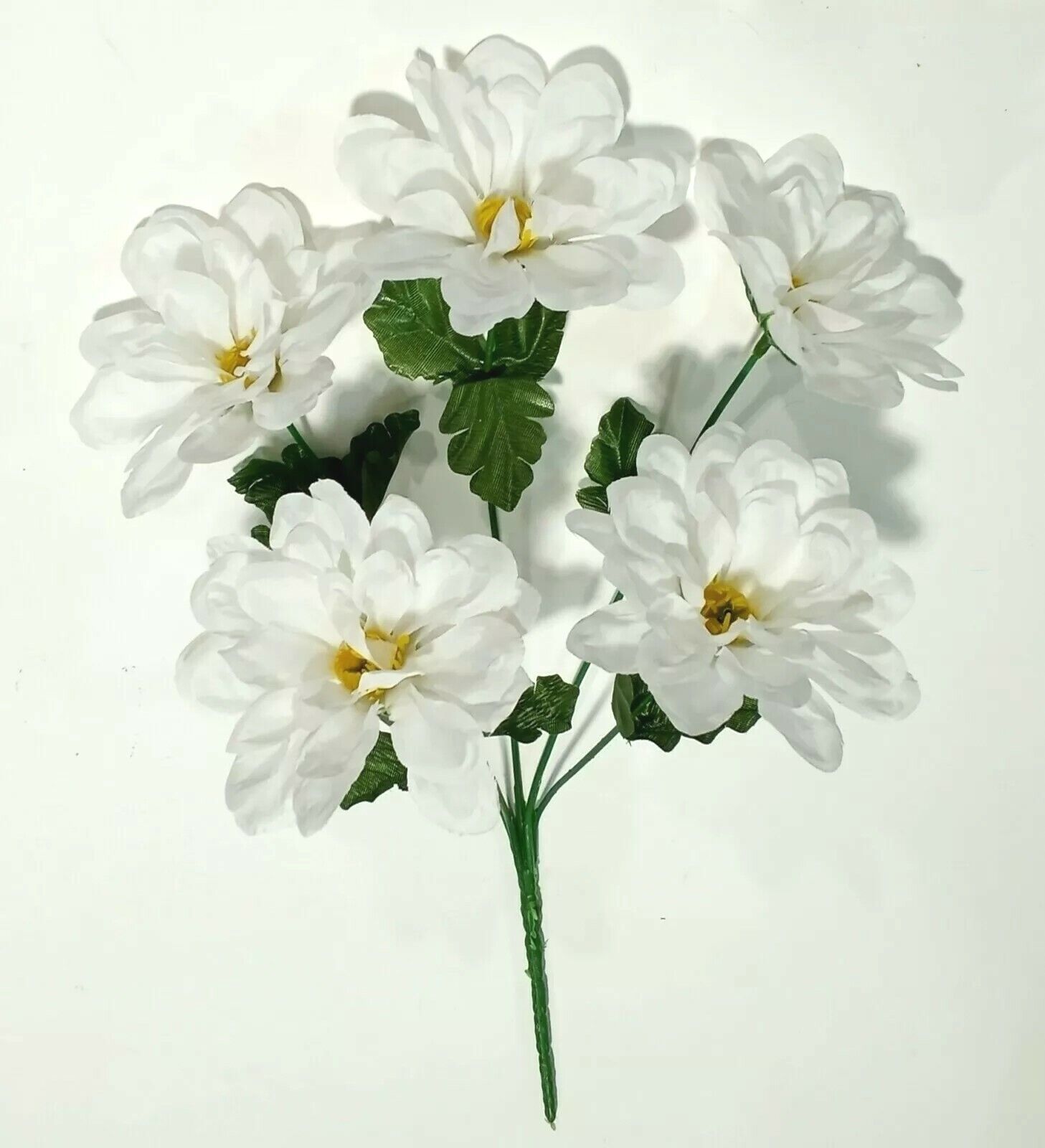 (Pack 24) 120 White 3.5" Dahlias 14" Bush Silk Flower Home In/Outdoor Decor USA Unbranded Does Not Apply - фотография #4