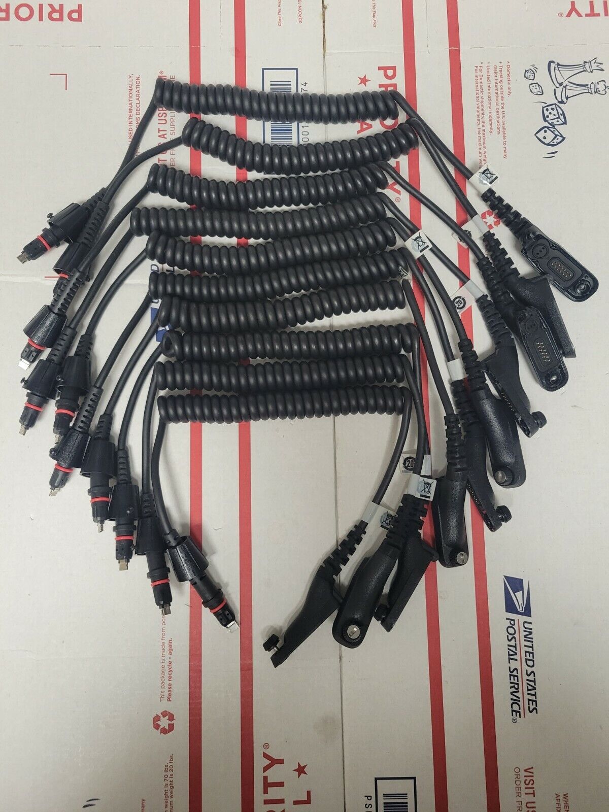 Lot of 10 Motorola RMS APX6000 APX7000 APX8000 Remote Speaker Mic Cables  Motorola
