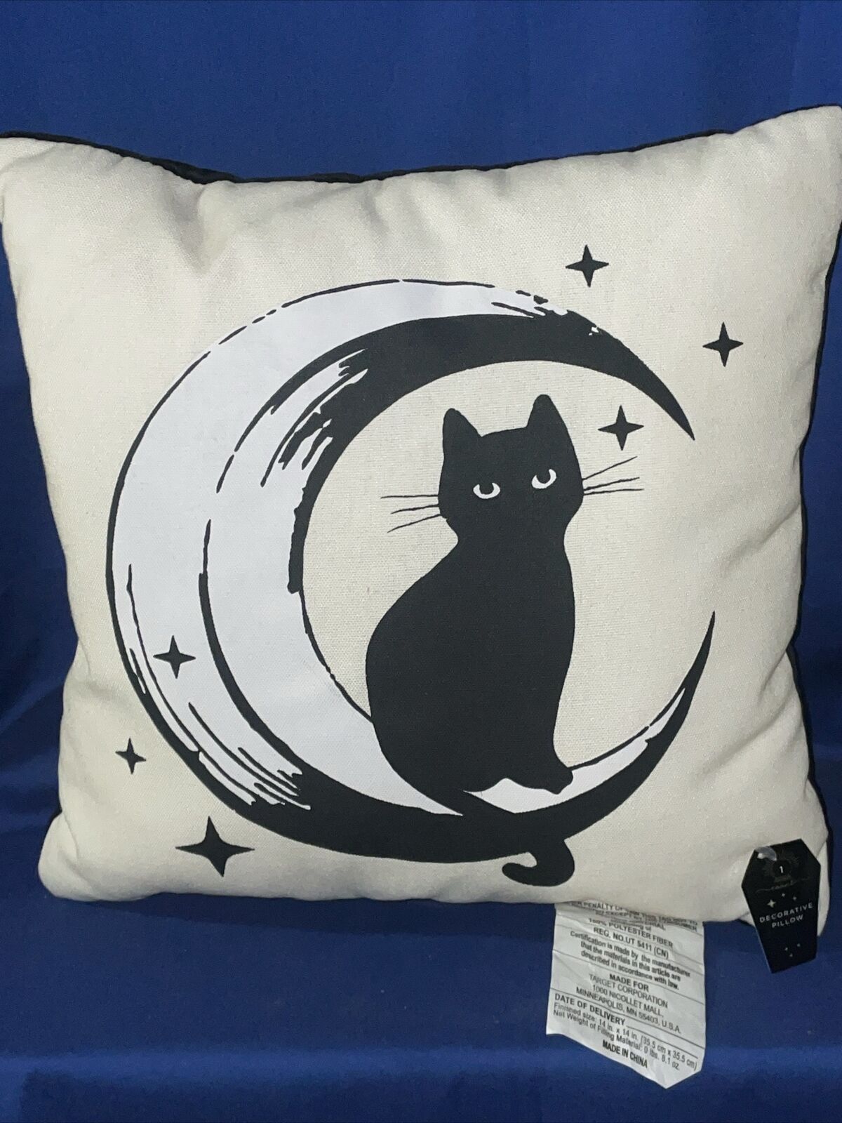 Crescent Moon Black Cat Sitting On the Gothic Art Throw Pillow NEW NWT ❤️gsc17m1 TARGET - фотография #2