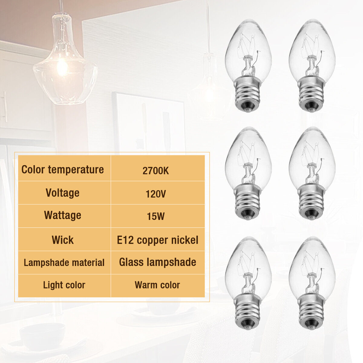 10 Pack 15 Watt Scentsy Plug-in Wax Warmer Night Light Diffuser C7 Bulbs Lamps Housmile - фотография #8