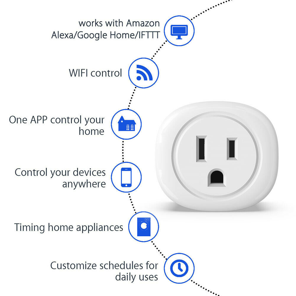 4X Smart WIFI Plug Switch Outlet Remote Voice Control Alexa Echo Google Home Kootion Does Not Apply - фотография #11