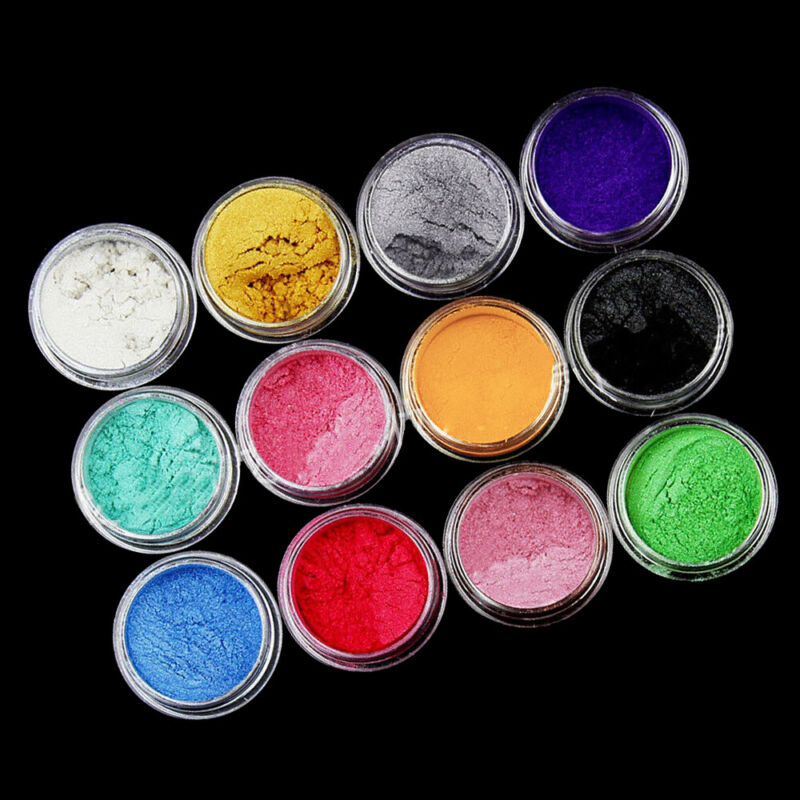 12Pcs/Set Natural Mica Pigment Powder For Nail Soap Cosmetic Resin Colorant Dye Unbranded Does Not Apply