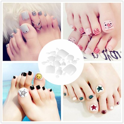 600Pcs Artificial Fake Toe Nails Tips For Nail Art Decoration Foot Manicure Tool iBrookAuction Does not apply - фотография #5
