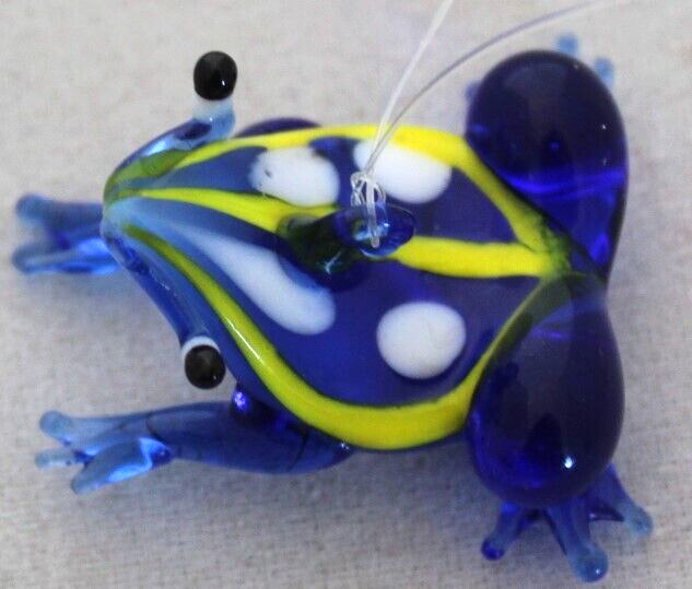 Vintage, ( 1970's) Hand Made,  Art Glass  Colourful Floating Frog Unbranded - фотография #2