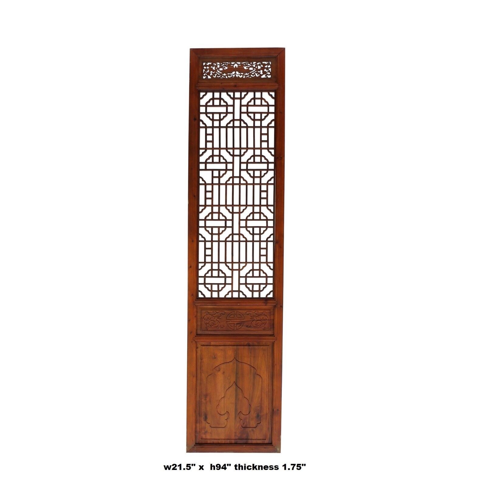 Chinese Brown Geometric Open Pattern Wall Tall Panel Divider cs4523 Unbranded - фотография #6