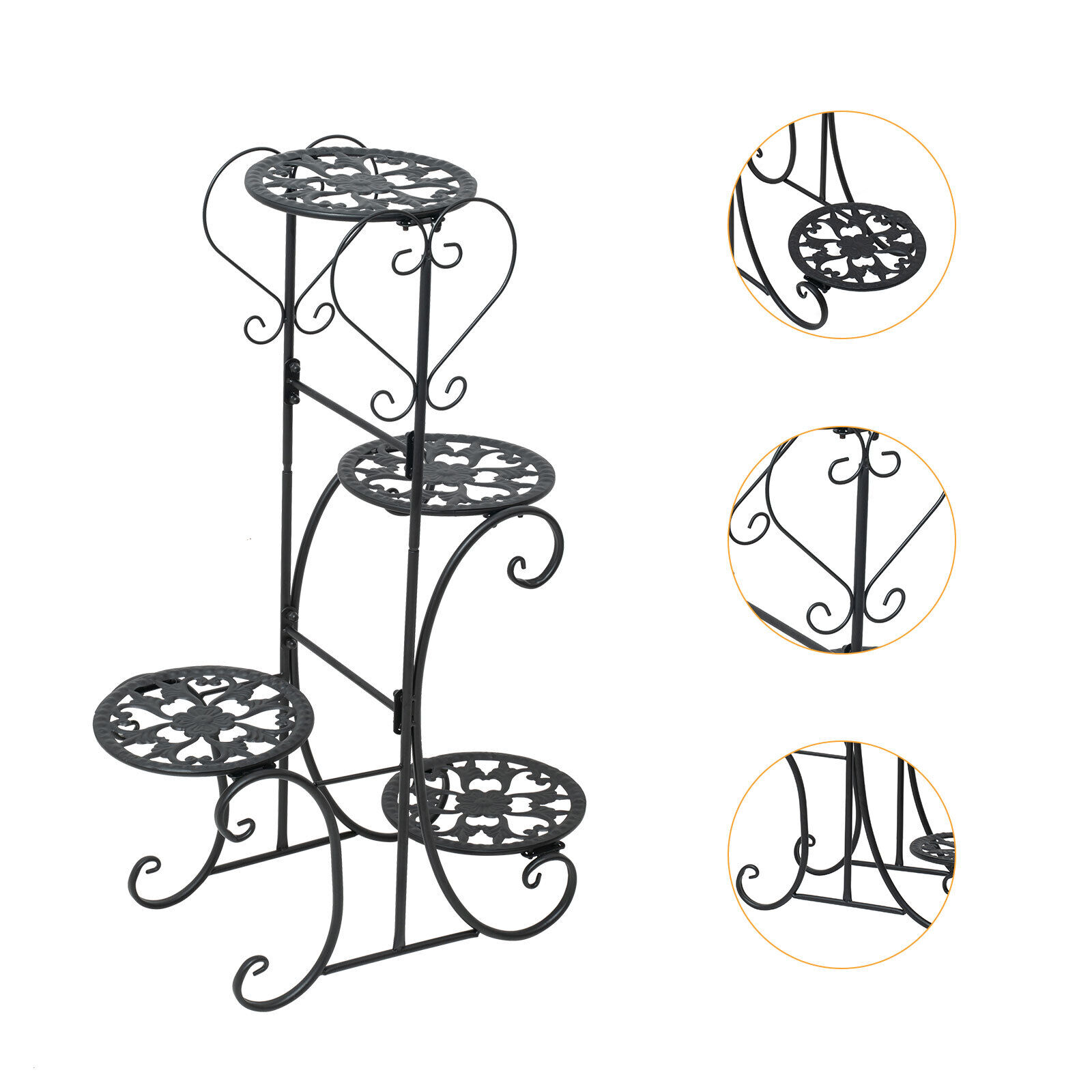 4Tier Metal Flower Pot Stand Plant Display Holder Indoor Balcony Garden Home USA Unbranded Does not apply - фотография #7