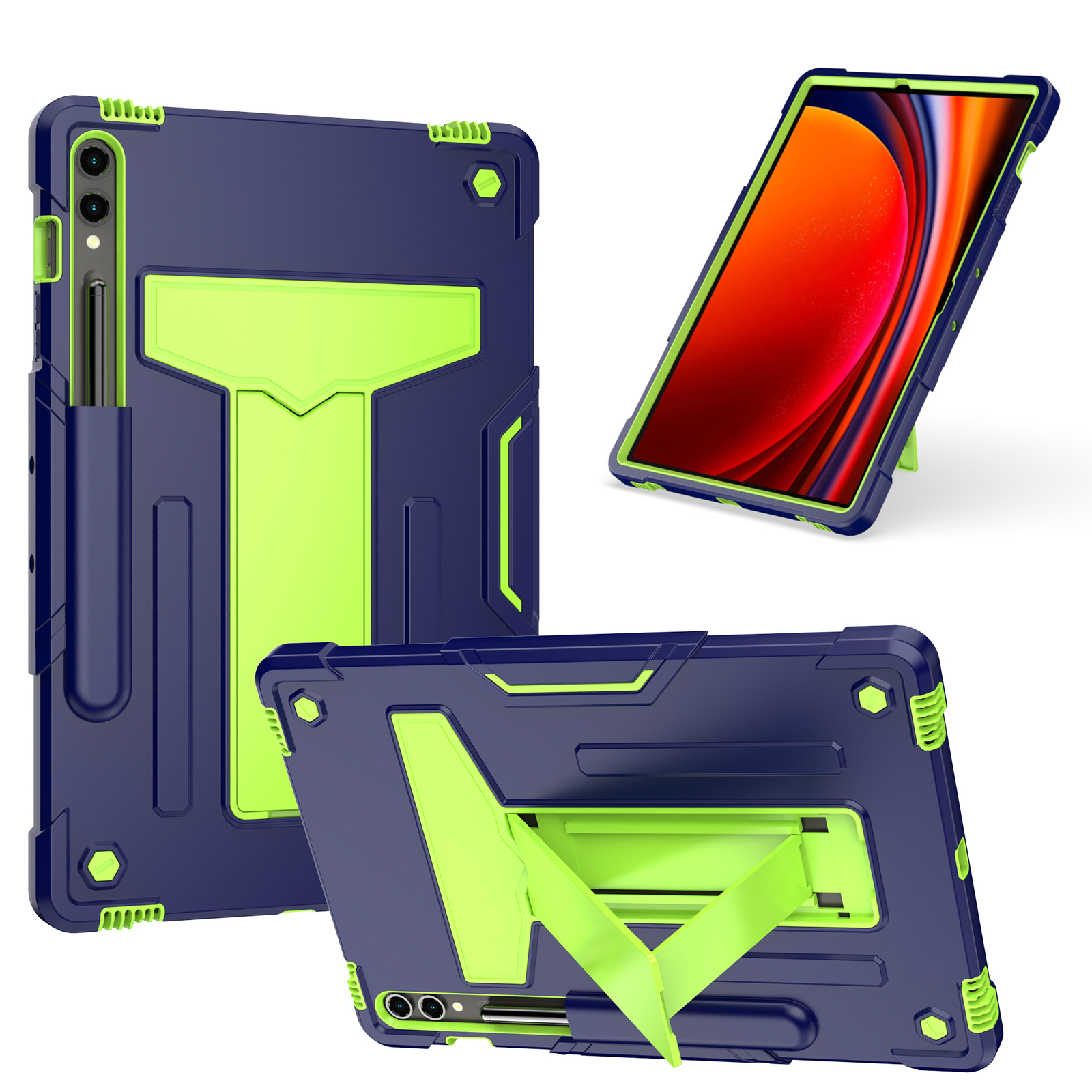 For Samsung Galaxy Tab S9+/FE+ X810/X818U Heavy Duty Stand Hybrid Case Cover Unbranded Does Not Apply - фотография #13