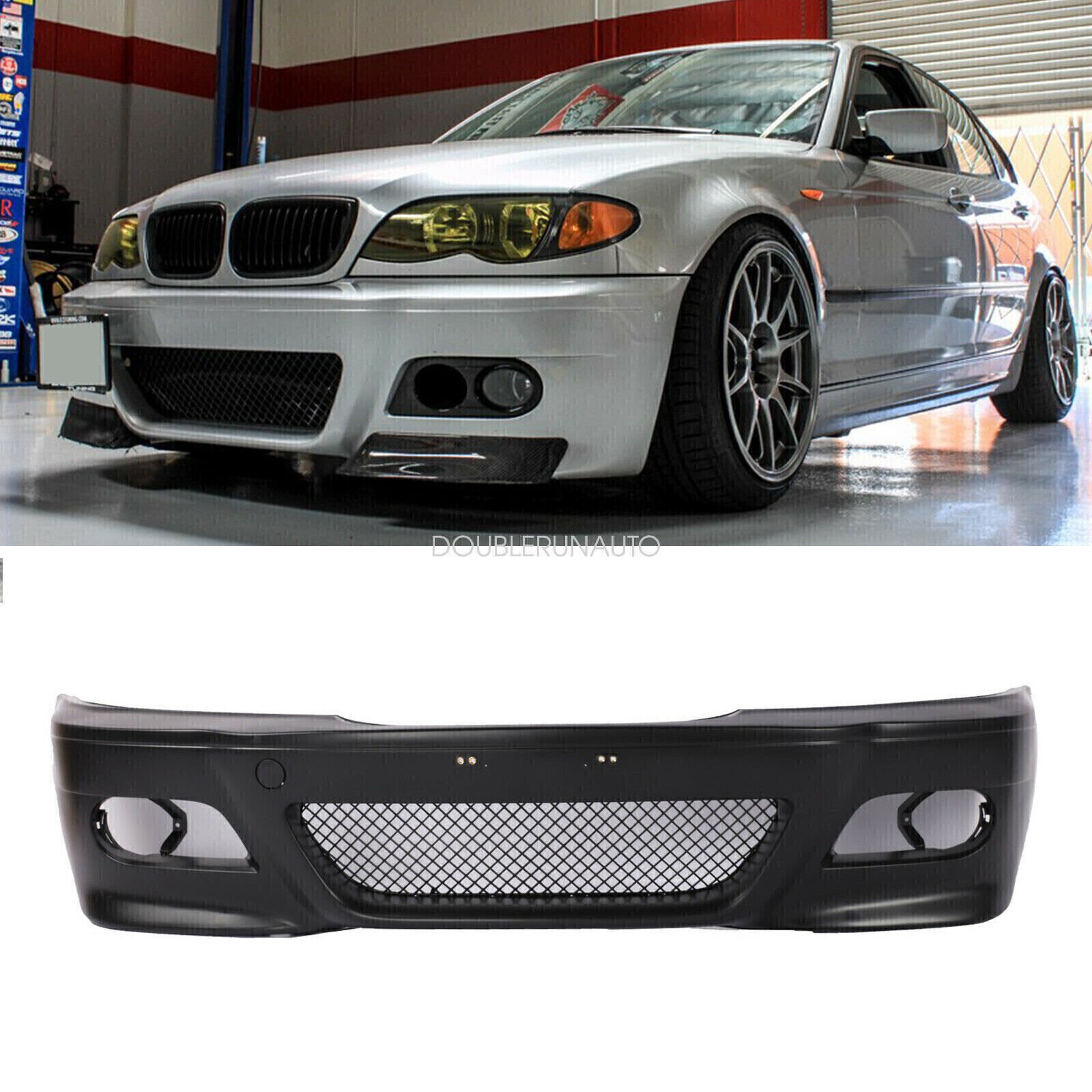 For BMW E46 M3 Style Front Bumper Covers 4dr 2dr 1999-05 SEDAN Wagon Unbranded