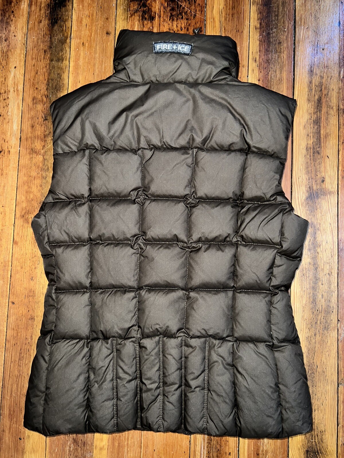 Bogner Fire Ice Down Puffer Vest Size EU 36/US 6 Brown Snap Buttons Bogner - фотография #4