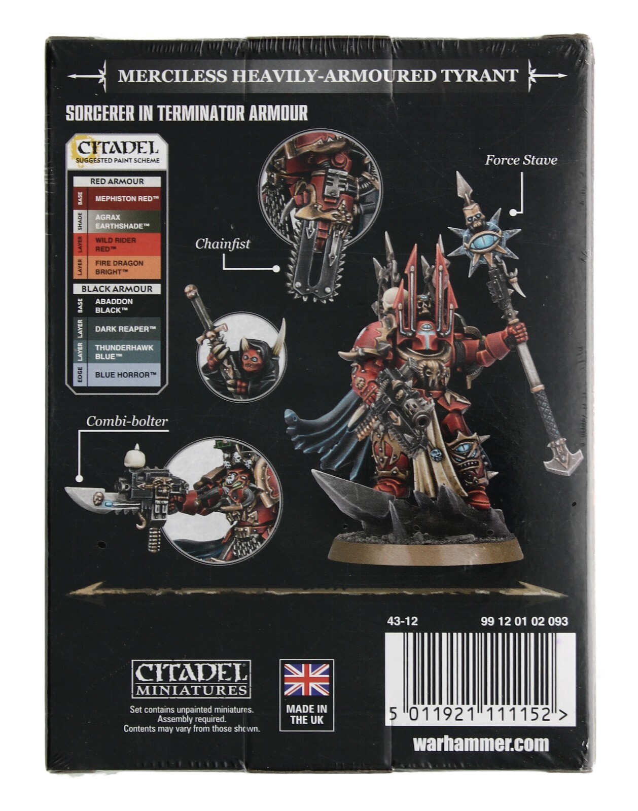 Warhammer 40K Chaos Lord in Terminator Armour, Chaos Space Marines Miniature Games Workshop 43-12 - фотография #2