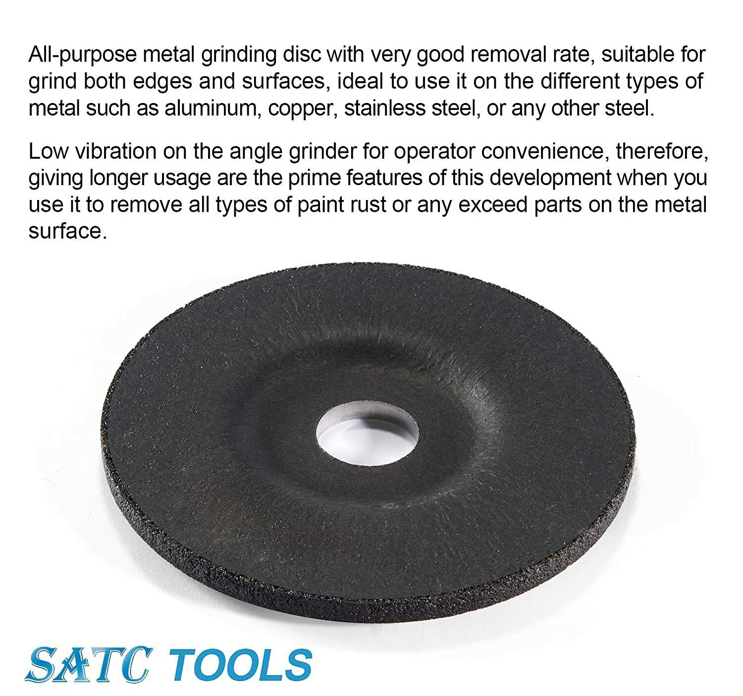 5PCS 4-1/2" x1/4" x7/8" Type 27 Metal Grinding Wheels Angle Grinder Sanding Disc Satc Does Not Apply - фотография #6