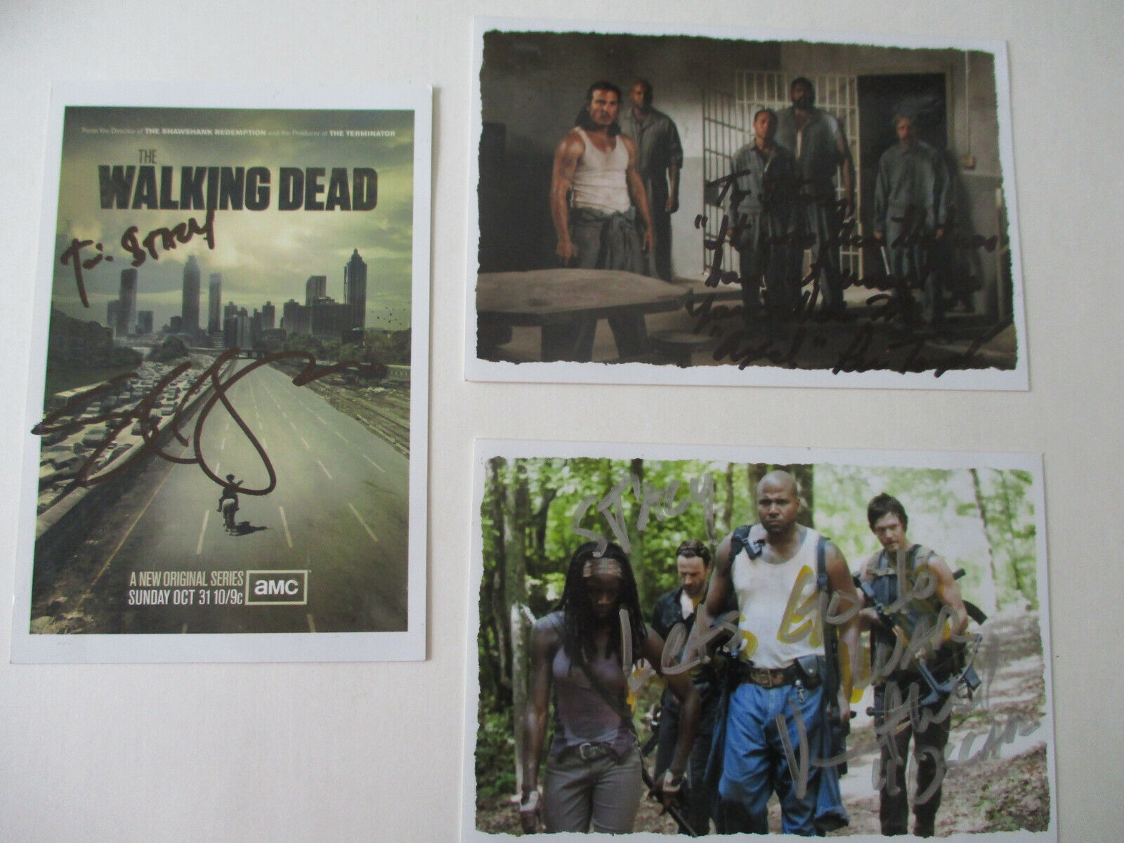 The Walking Dead Signed Lot Andrew Lincoln Zombie Autograph Oscar Axel Horror Без бренда
