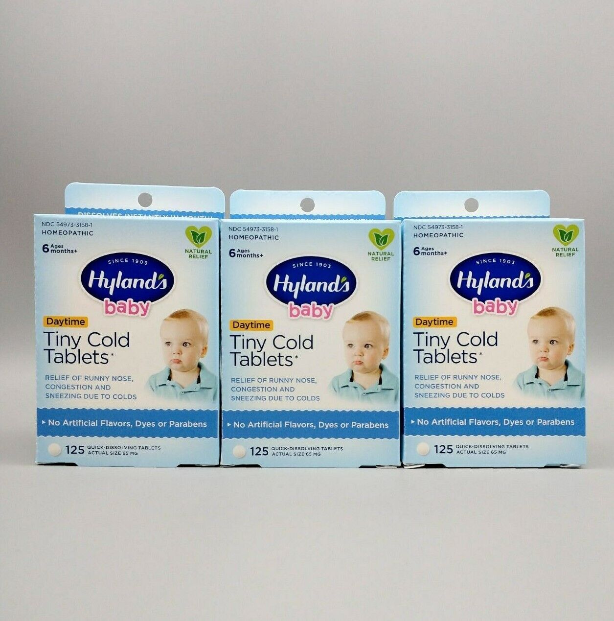 Hyland's Baby Daytime Tiny Cold Tablets, 6 Ages Months+ 125 Tablets (3 Pack) Hylands N/a