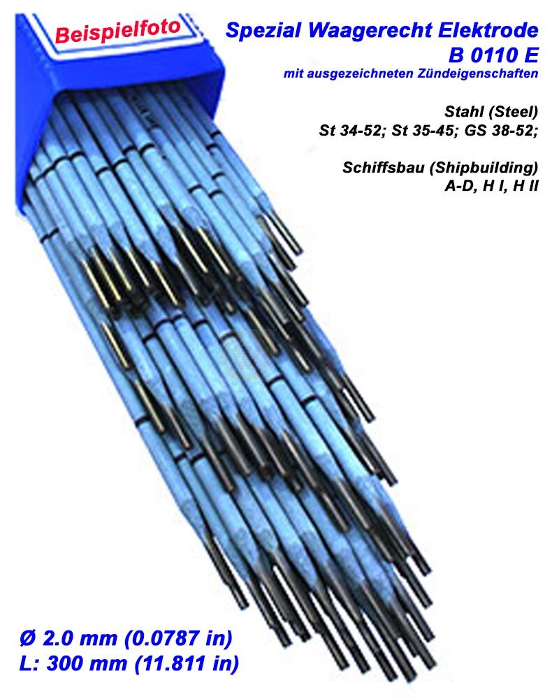 50 x Schweißelektrode | Ø 2.00 mm | 0,57 kg | spezial - Waagerecht - Elektrode Без бренда