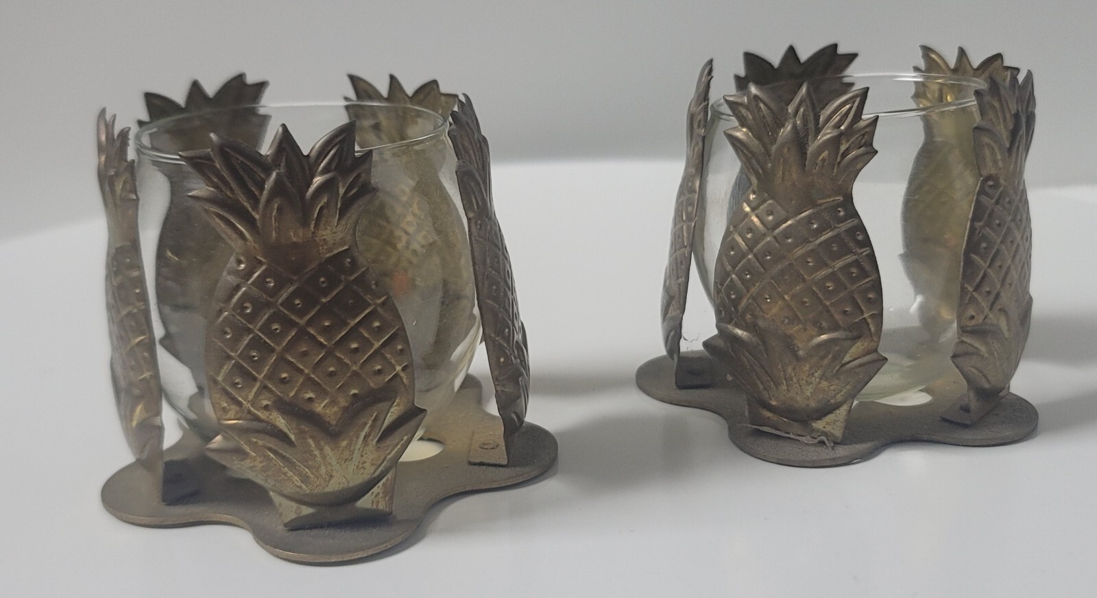 Interpur Brass Pineapple Votive Candleholders - Set of 2 Interpur - фотография #7