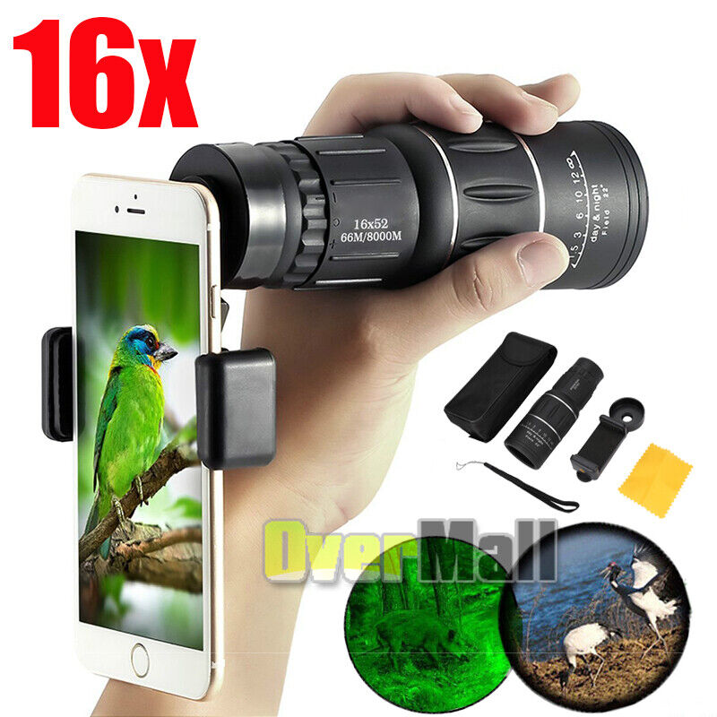 16x52 Zoom HD Vision Monocular Telescope Hunting Camera HD Scope + Phone Holder MUCH Does Not Apply - фотография #2