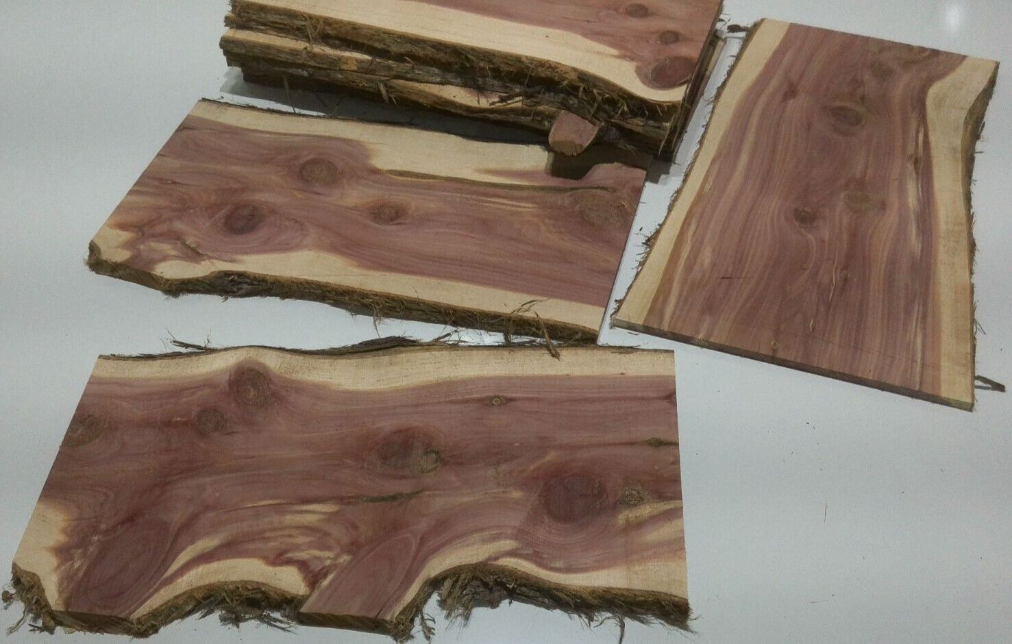 1 Milled Kiln Dried Eastern Red Cedar Lumber SLAB 24" X 8-12" X 1/2" RARE Our Wood Shop - фотография #2