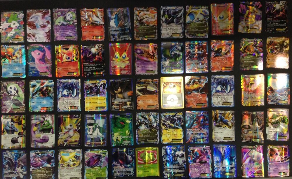 Pokemon Card Lot 100 Official TCG Cards Ultra Rare Included EX GX V MEGA + HOLOS Без бренда - фотография #5